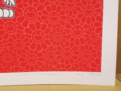 Takashi MURAKAMI - DOB (Red), 2021 - Impression offset signée 2