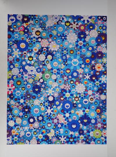 Takashi MURAKAMI - A Homage to IKB - Impression offset signée 2