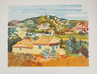 Yves BRAYER - Mas en Provence - Lithographie signée au crayon 2