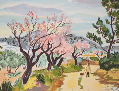 Yves BRAYER - Provence : Printemps dans les Alpilles - Lithographie signée 2
