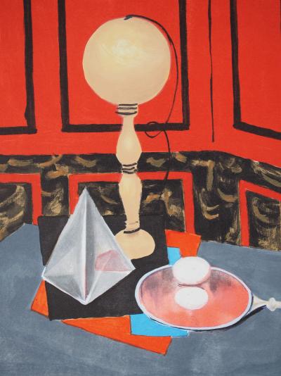 Roger CHAPELAIN-MIDY - Surréalisme, Nature morte au bilboquet - Lithographie originale signée 2