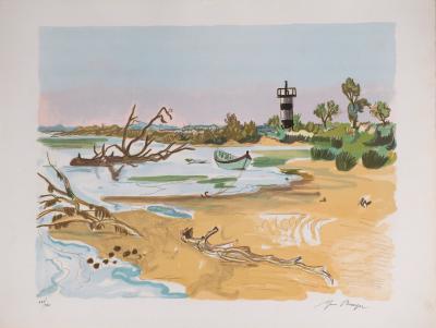 Yves BRAYER  - Petit phare en Camargue - Lithographie signée 2