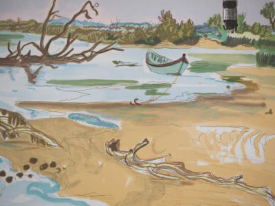 Yves BRAYER  - Petit phare en Camargue - Lithographie signée 2
