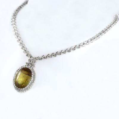 32.26 ct. Large Alexandrite and 10.30 ct. Diamond Necklace 2
