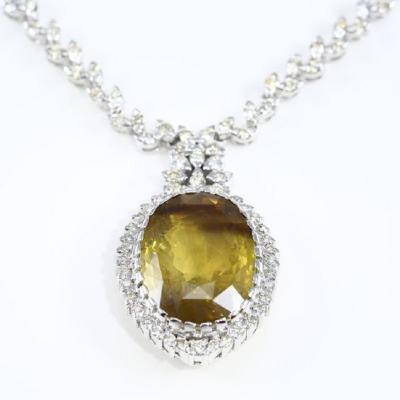 32.26 ct. Large Alexandrite and 10.30 ct. Diamond Necklace 2