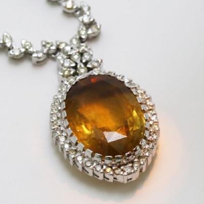 32.26 ct. Large Alexandrite and 10.30 ct. Diamond Necklace 2