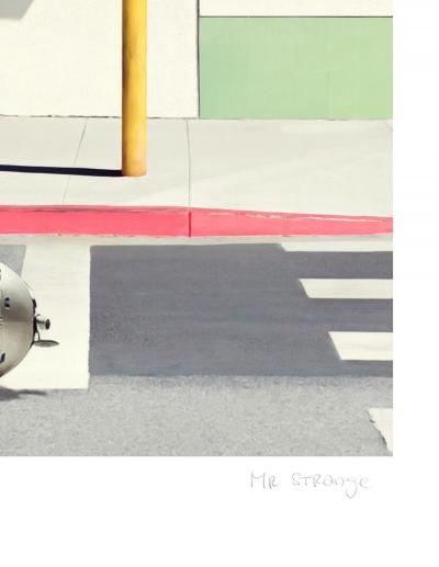 Mr Strange - Incident sur l’Avenue Mick Hartley, 2021 - Impression sur papier Hanhemühle 2