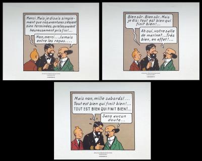 HERGE (d’après) -  TINTIN, Le Trésor de Rackham le Rouge, 2010 - 3 lithographies Ex Libris 2