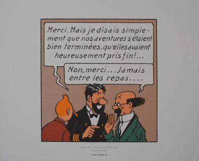 HERGE (d’après) -  TINTIN, Le Trésor de Rackham le Rouge, 2010 - 3 lithographies Ex Libris 2