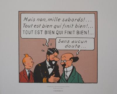HERGE (d’après) -  TINTIN, Le Trésor de Rackham le Rouge, 2010 - 3 lithographies Ex Libris 2
