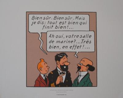HERGE (d’après) -  TINTIN, Le Trésor de Rackham le Rouge, 2010 - 3 lithographies Ex Libris 2