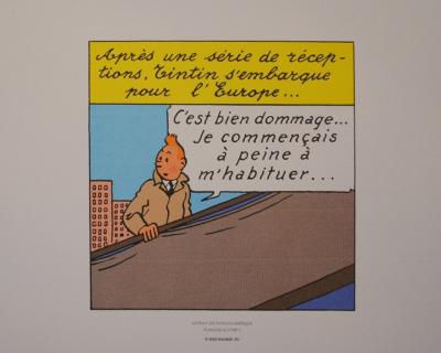 HERGE (d’après) -  TINTIN - Les 7 boules de Cristal, 2010 - 3 lithographies Ex Libris 2