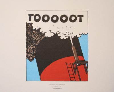 HERGE (d’après) -  TINTIN - Les 7 boules de Cristal, 2010 - 3 lithographies Ex Libris 2