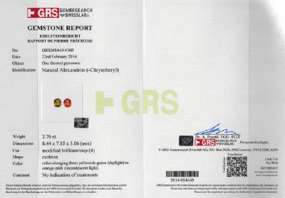 2.76 ct.  Alexandrite 2