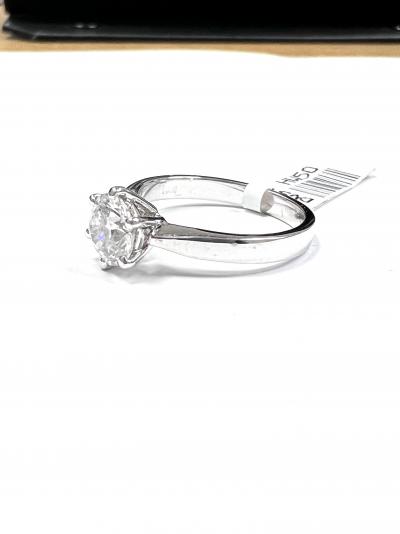 Bague diamant et diamant certifié platine 2