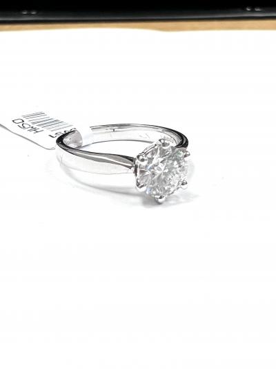Bague diamant et diamant certifié platine 2