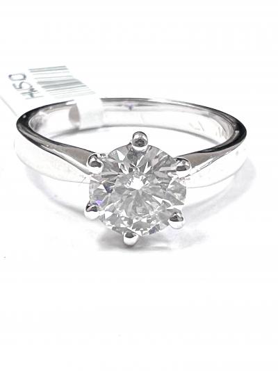 Bague diamant et diamant certifié platine 2