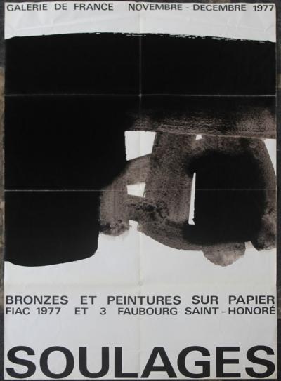 Pierre SOULAGES - Galerie de France, 1977 - Affiche 2
