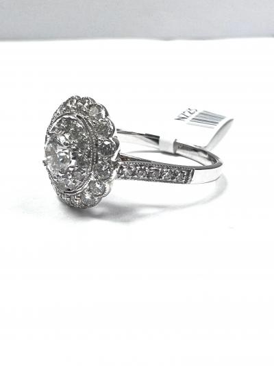 18 ct. Bague Diamant Or Blanc 2