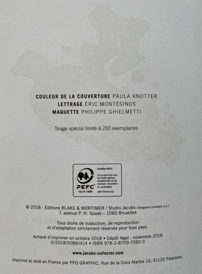 Blake & Mortimer T25 - La Vallée des immortels, 2018 - Album et sérigraphie 2