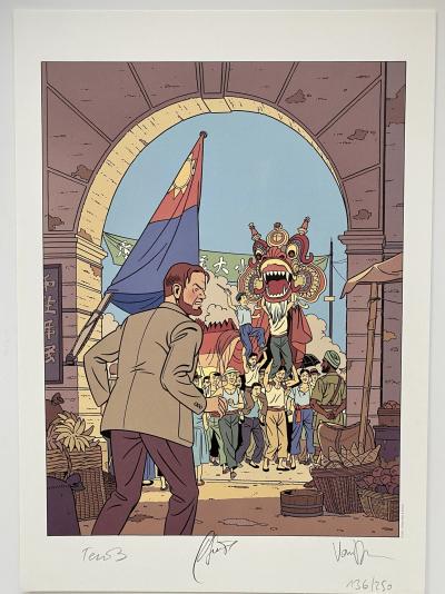 Blake & Mortimer T25 - La Vallée des immortels, 2018 - Album et sérigraphie 2