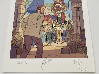 Blake & Mortimer T25 - La Vallée des immortels, 2018 - Album et sérigraphie 2