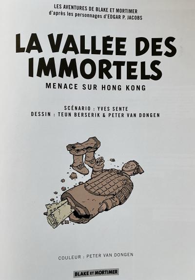 Blake & Mortimer T25 - La Vallée des immortels, 2018 - Album et sérigraphie 2