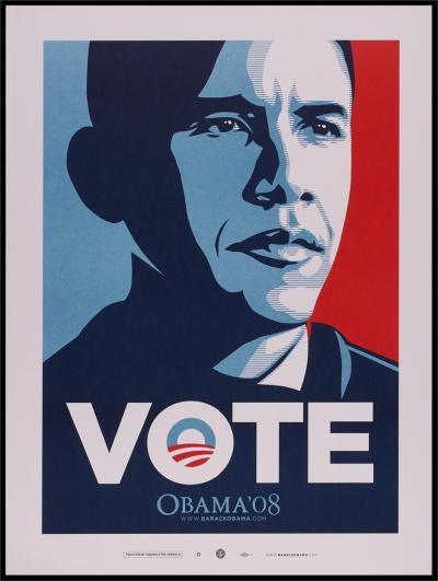 Shepard Fairey (OBEY) - Obama Vote, 2007 - Impression offset 2