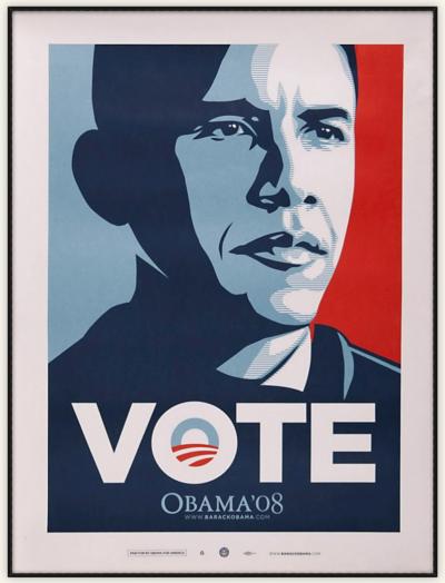 Shepard Fairey (OBEY) - Obama Vote, 2007 - Impression offset 2