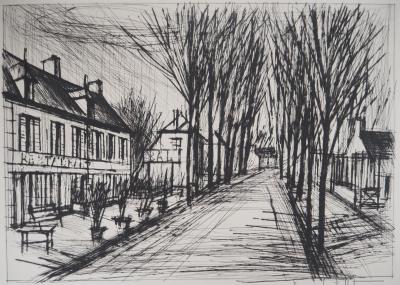 Bernard BUFFET - View of the city, 1975 - Original signed etching 2