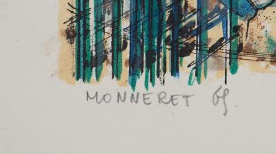 Jean MONNERET - Hommage à Fernand Léger, les constructeurs - Lithographie originale signée 2