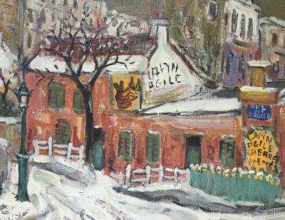 Bruno-Émile LAURENT - Au Lapin Agile - Huile sur toile signée 2