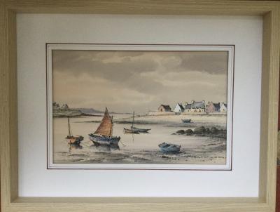 Michel TRANNOD - Marée basse en Bretagne - Dessin signé 2