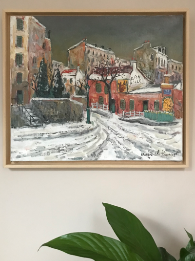 Bruno-Émile LAURENT - Au Lapin Agile - Huile sur toile signée 2