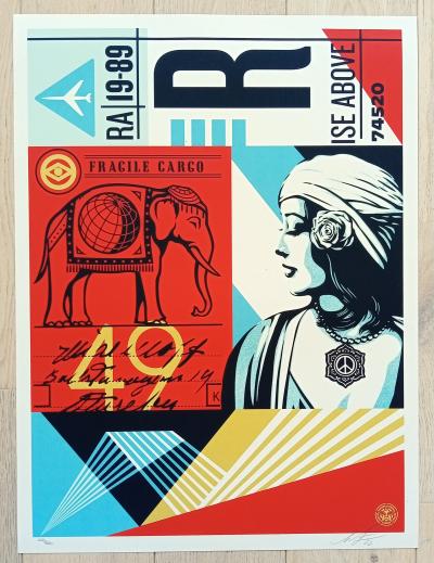 Shepard FAIREY (Obey) - Fragile Cargo, 2022 - Sérigraphie signée et numérotée 2