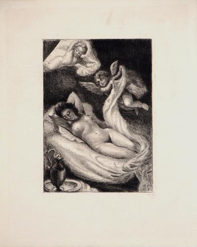 Demetrios GALANIS : Vénus endormie  - Gravure originale signée 2