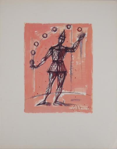 Jean CARZOU - Arlequin jongleur, 1961 - Lithographie signée 2