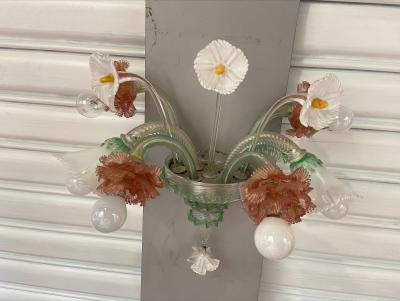 Applique fleur en verre de Murano, vers 1960 2