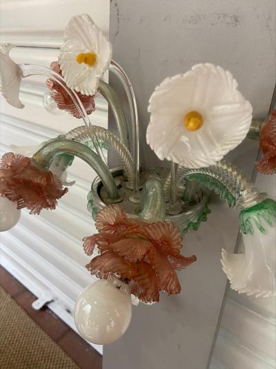 Applique fleur en verre de Murano, vers 1960 2
