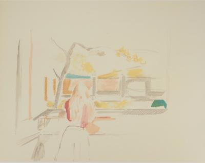 BALTHUS - Jeune fille au balcon, 1994 - Lithographie originale signée 2