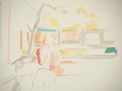 BALTHUS - Jeune fille au balcon, 1994 - Lithographie originale signée 2