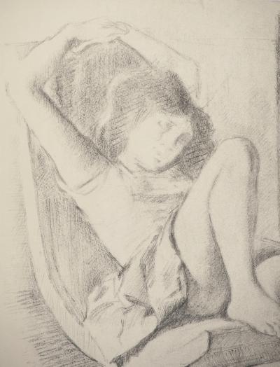 Balthus - Jeune fille s’étirant, 1994 - Lithographie originale signée 2