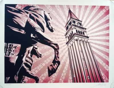 Shepard FAIREY (Obey) - St. Marks Horses, 2011 - Sérigraphie signée et numérotée 2