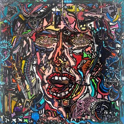 LAVI1331 - Mick Jagger, 2020 - Technique mixte sur toile 2