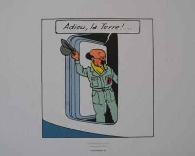 HERGE (d’après) -  TINTIN - Objectif Lune, 2010 - 3 lithographies Ex Libris 2