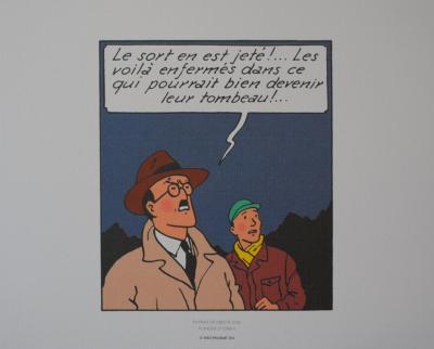 HERGE (d’après) -  TINTIN - Objectif Lune, 2010 - 3 lithographies Ex Libris 2