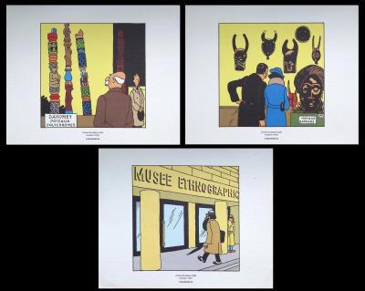 HERGE (d’après) -  TINTIN - L’oreille cassée, 2010 - 3 lithographies Ex Libris 2