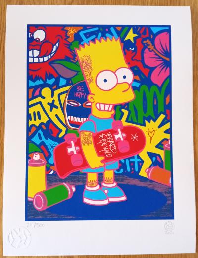 Speedy Graphito  - Bart Simpson, 2021 - Impression digitale signée 2