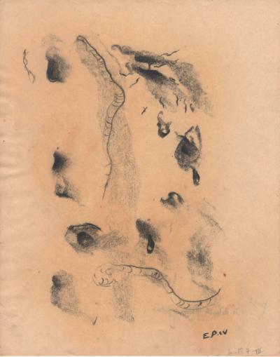 Ernest ENGEL-PAK - Composition - Dessin au fusain 2