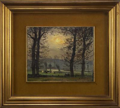Edouard CHAPPEL - Autunno, 1910 - Huile sur bois signée 2